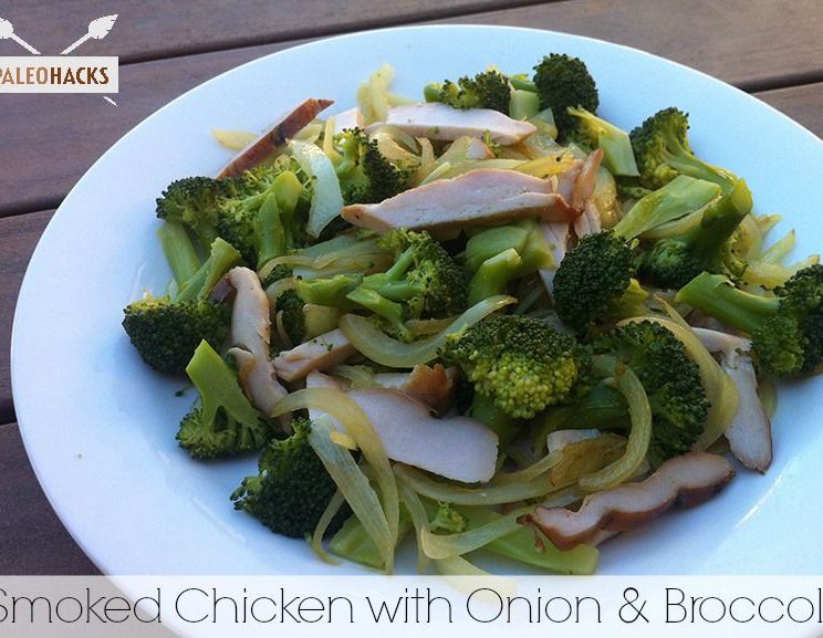 Smoked Chicken with Onion & Broccoli