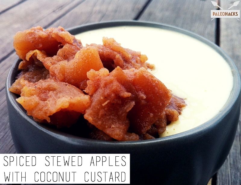 Spiced Stewed Apples with Coconut Custard