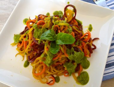 Carrot Noodles with Turmeric Pesto
