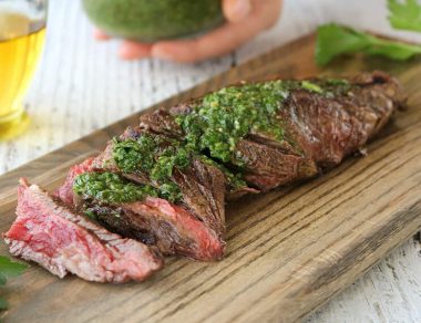 How to Make Juicy Skirt Steak with Chimichurri Sauce
