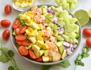 Shrimp and Avocado Salad with Light Cilantro Dressing