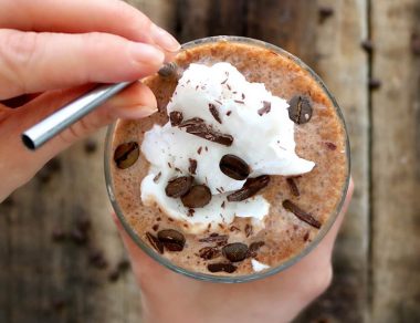 No Sugar, Naturally Sweet Dark Chocolate Coffee Milkshake