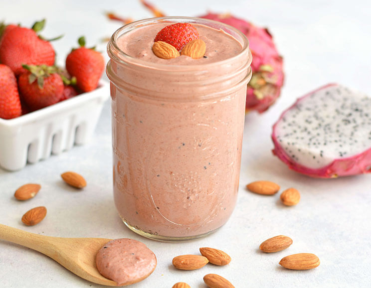 Pretty in Pink Almond Butter Recipe With Dragon Fruit