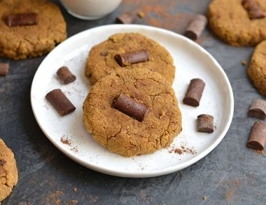 Pumpkin Spice Cookies with Dark Chocolate Chunks