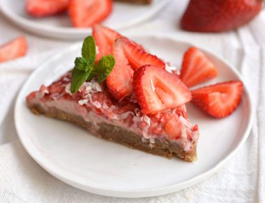 Strawberry Butter Cake with a No-Grain Crust