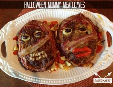 Halloween Bacon-Wrapped Mummy Meatloaf