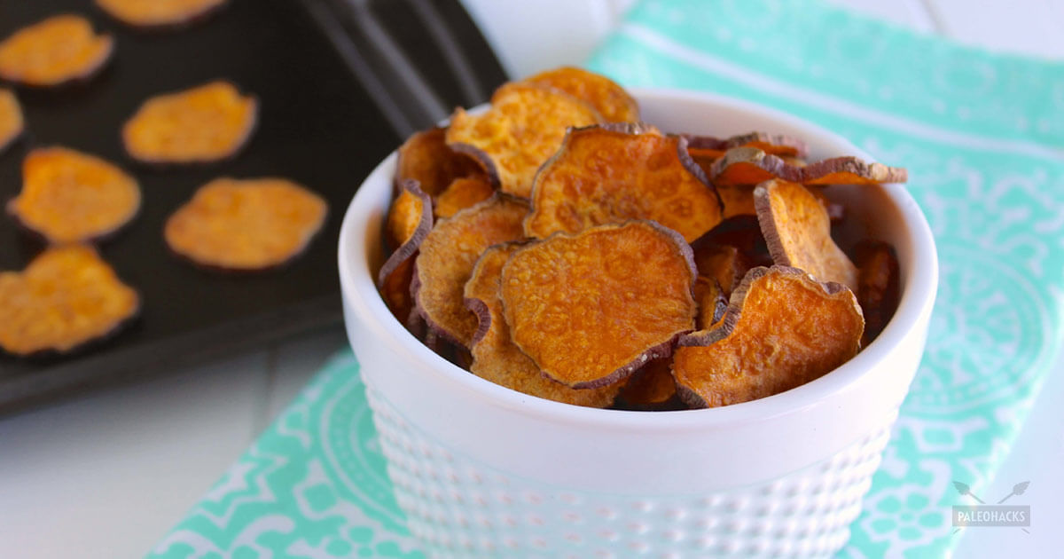 OvenBaked Sweet Potato Chips Recipe Paleo, Vegan