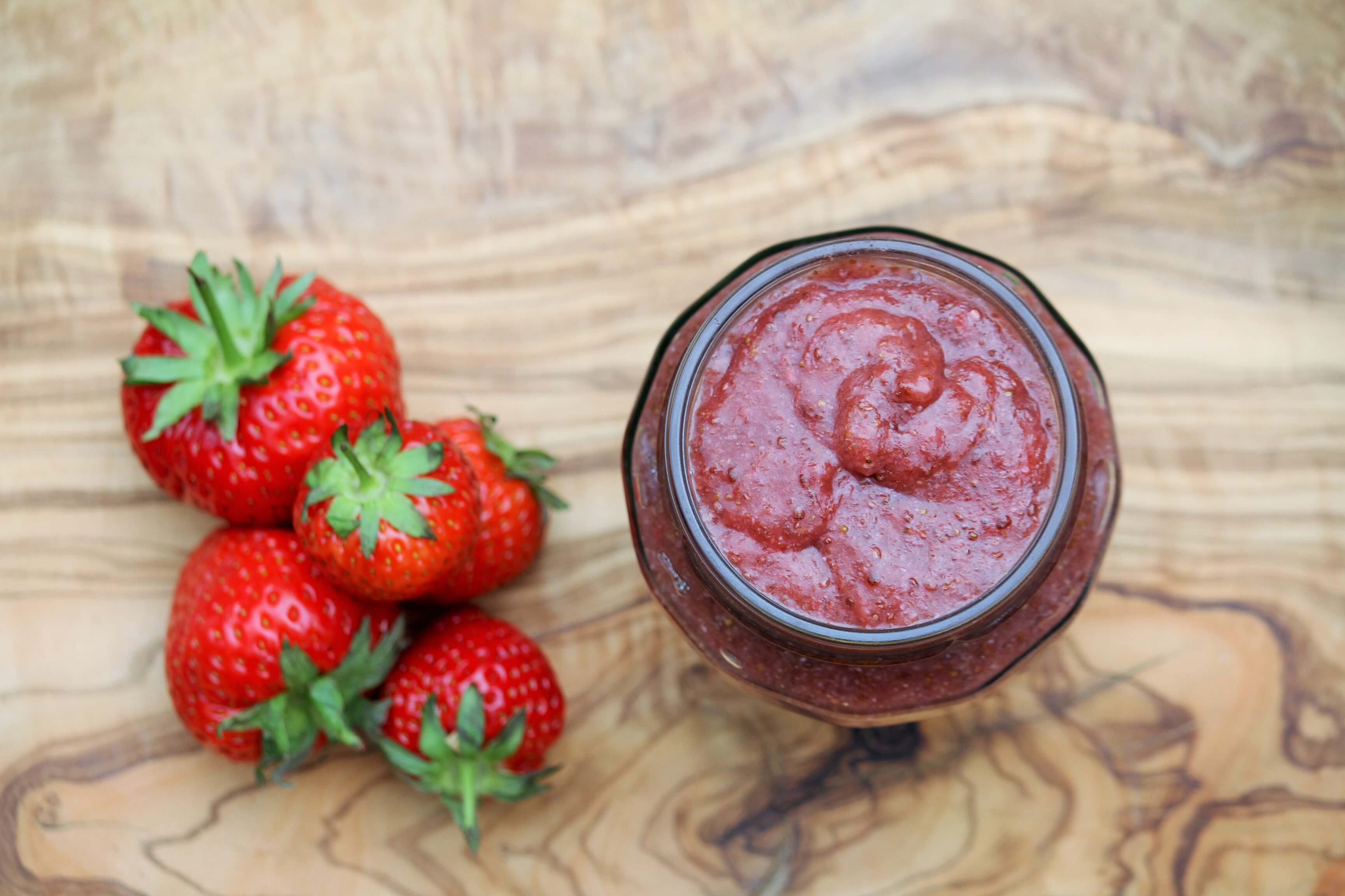 Strawberry Chia Seed Jam Vegan, NutFree, GlutenFree