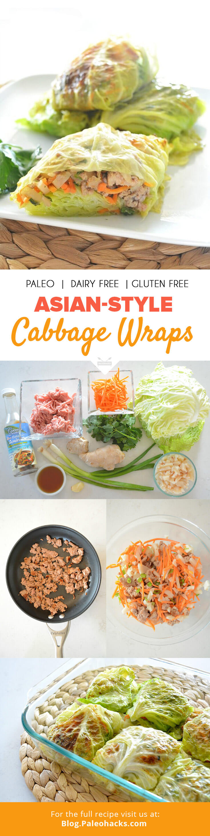 Asian-Style Cabbage Wraps Recipe | Paleo, Gluten Free, Healthy