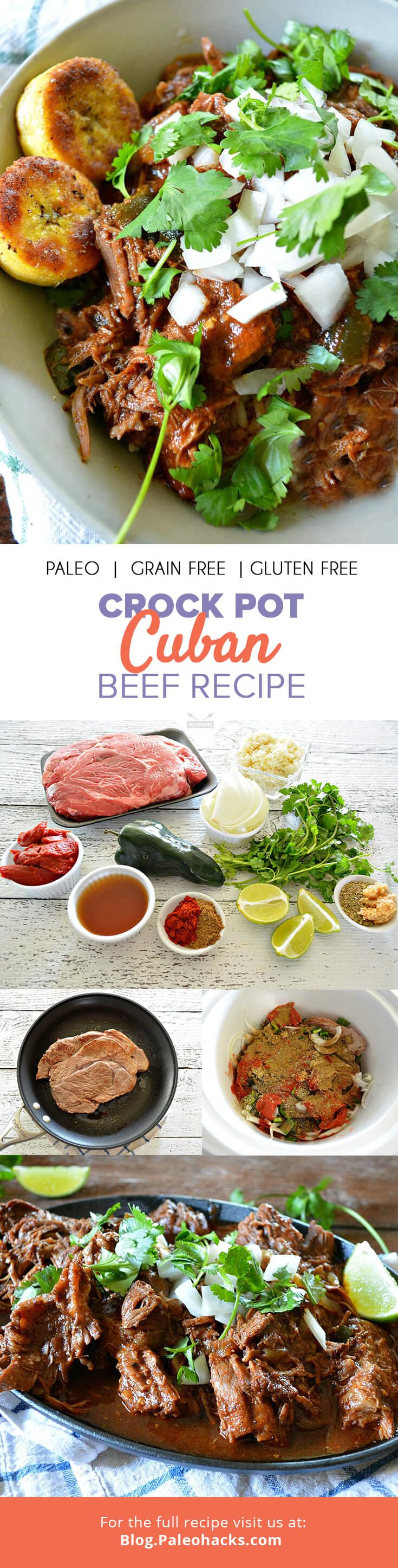 Easy Crock Pot Cuban Beef Recipe GrainFree, DairyFree