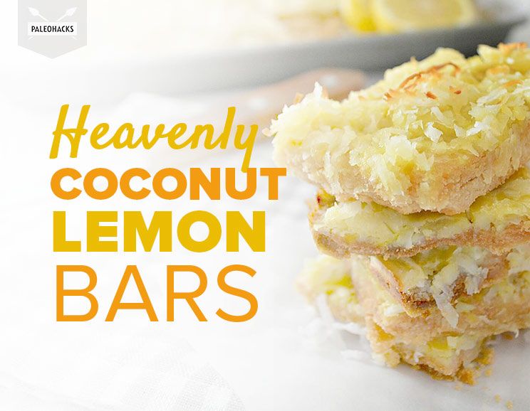 Heavenly Coconut Lemon Bars Healthy, GrainFree