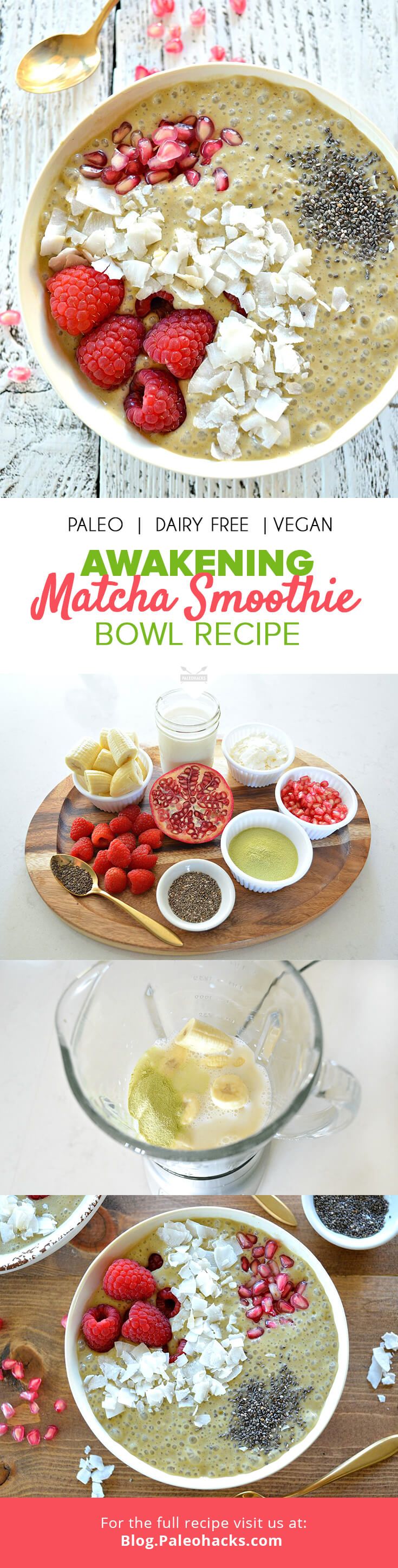 Awakening Chia and Matcha Smoothie Bowl Recipe