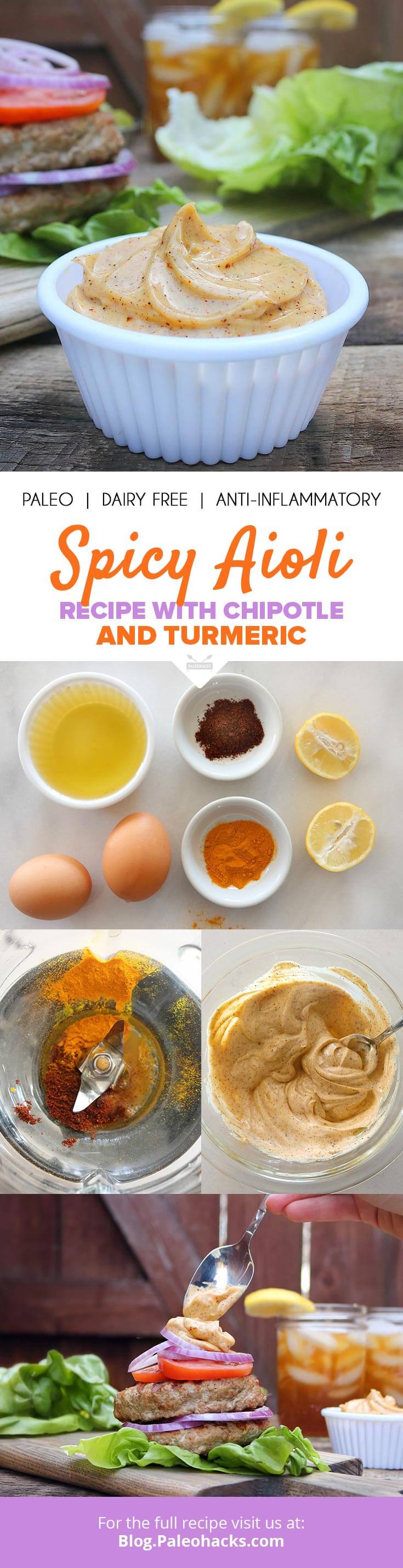Spicy Aioli Recipe with Chipotle and Turmeric Paleo, AntiInflammatory