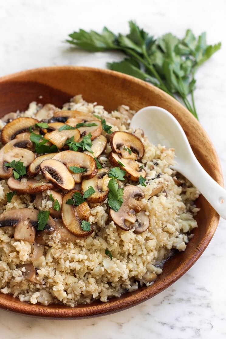 Mushroom Risotto with Cauliflower Rice Recipe PaleoHacks Blog