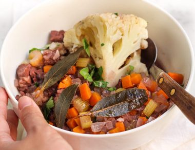 Whole Cauliflower in Heavenly Beef Ragoût