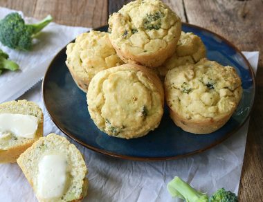 “Cheesy” Broccoli Breakfast Muffins