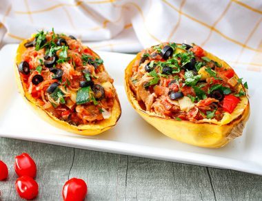 Mediterranean-Style Stuffed Spaghetti Squash