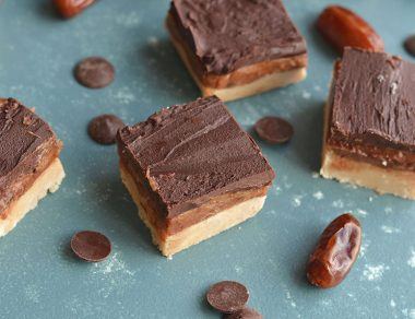 Millionaire Bars with Coconut Flour Shortbread
