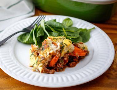 Paleo Moussaka with Cauliflower Béchamel