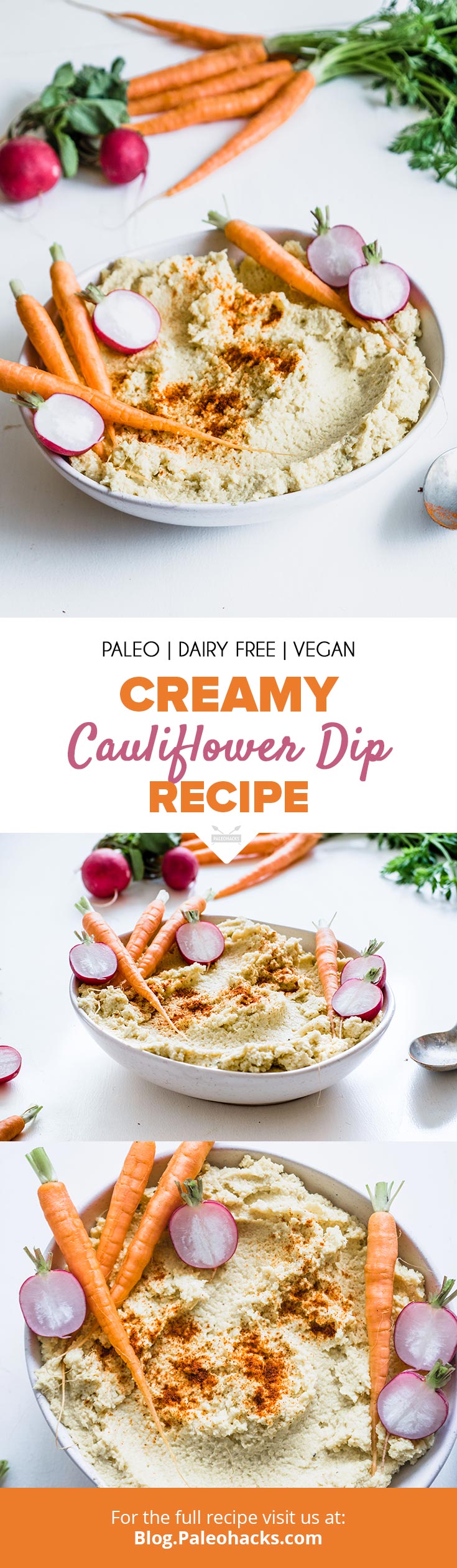 Creamy Cauliflower Dip Recipe Paleo, Dairy Free, Vegan