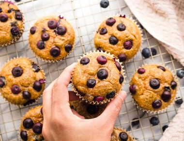 Almond Butter Blueberry Blender Muffins