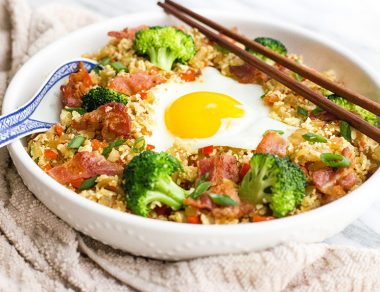 Bacon and Broccoli Cauliflower Fried Rice