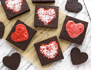 Be-Mine Strawberry Valentine Brownies
