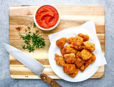 Healthy Chicken Nuggets with Jalapeño Ketchup